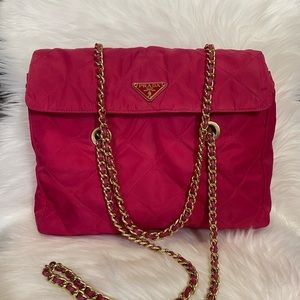 Prada on chain pink purse